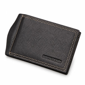 BISON DENIM W9348 – Herren-Geldbörse mit Münzfach – Produktansicht auf weißem Hintergrund
