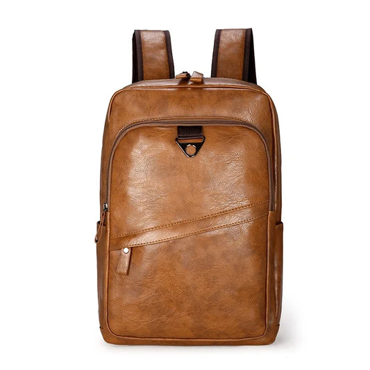 Laptoprucksack Herren mit Frontreißverschluss – Braun – Produktansicht
