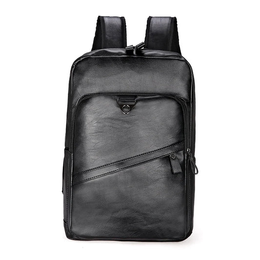 Laptoprucksack Herren mit Frontreißverschluss – Schwarz