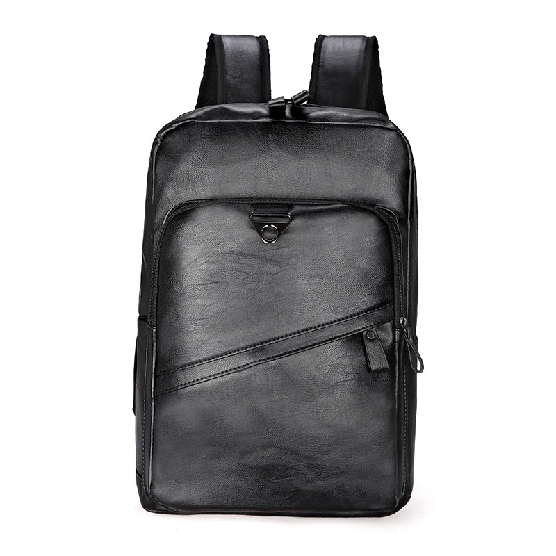Laptoprucksack Herren mit Frontreißverschluss – Schwarz