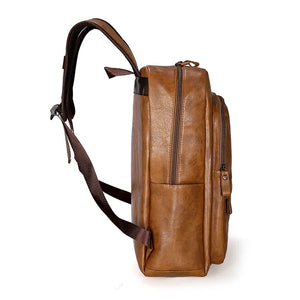 Laptoprucksack Herren mit Frontreißverschluss – Braun – Produktansicht