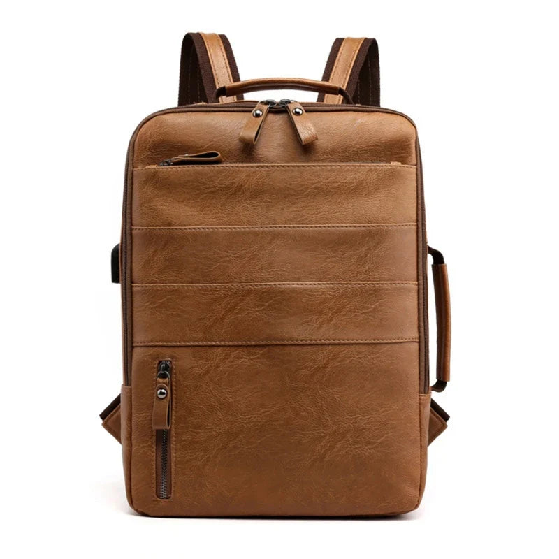 Business-Rucksack Herren mit USB-Anschluss – Khaki – Produktansicht