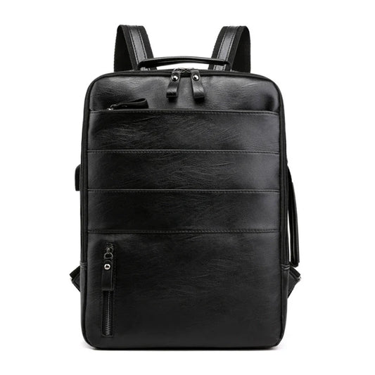 Business-Rucksack Herren mit USB-Anschluss – Schwarz – Produktansicht