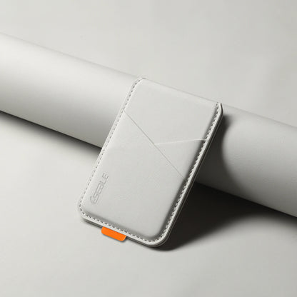 Magnetischer Smartphone-Kartenhalter mit Klappständer – Grauweiß