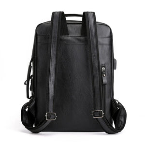 Business-Rucksack Herren mit USB-Anschluss – Schwarz – Produktansicht
