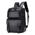 Laptoprucksack in Lederoptik mit Frontklappe 8685 – Schwarz