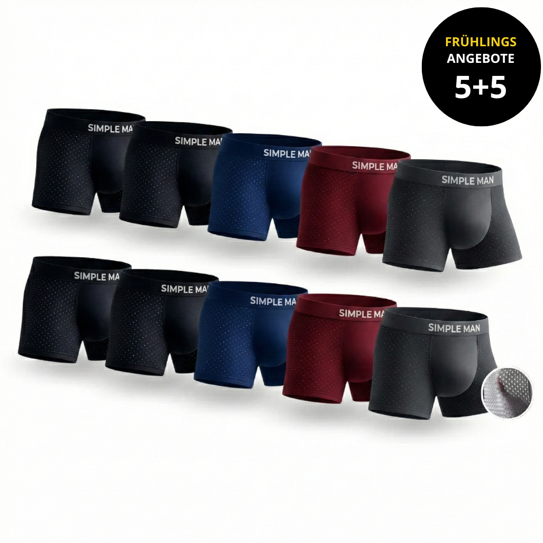 KAUFEN SIE 5 – ERHALTEN SIE 10 BAMBUS-BOXERS