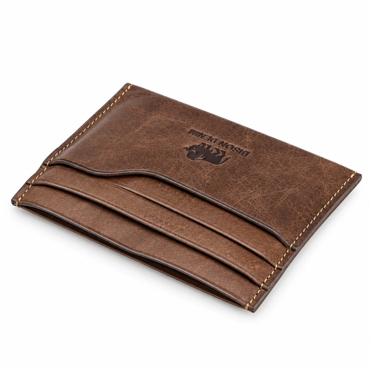 BISON DENIM W9315 – Kompakte Herren-Geldbörse – Produktansicht auf weißem Hintergrund
