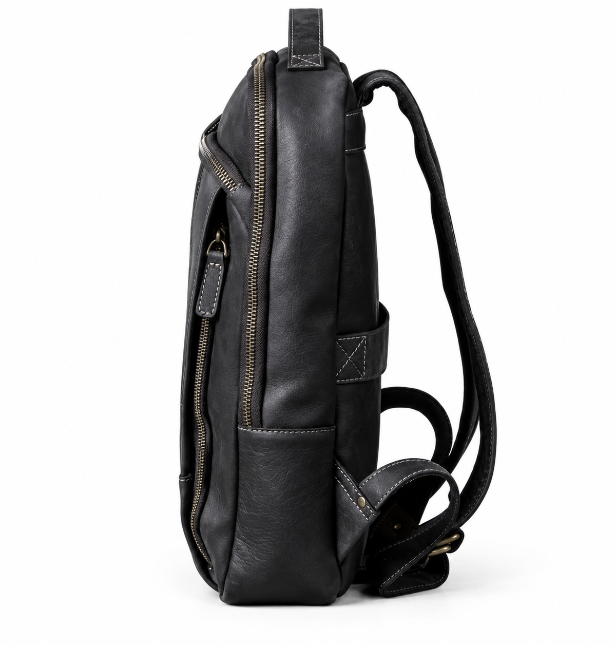 Laptoprucksack Herren mit Frontreißverschluss – Schwarz – Produktdetail oder ergänzende Inszenierung