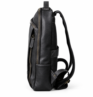 Laptoprucksack Herren mit Frontreißverschluss – Schwarz – Produktdetail oder ergänzende Inszenierung