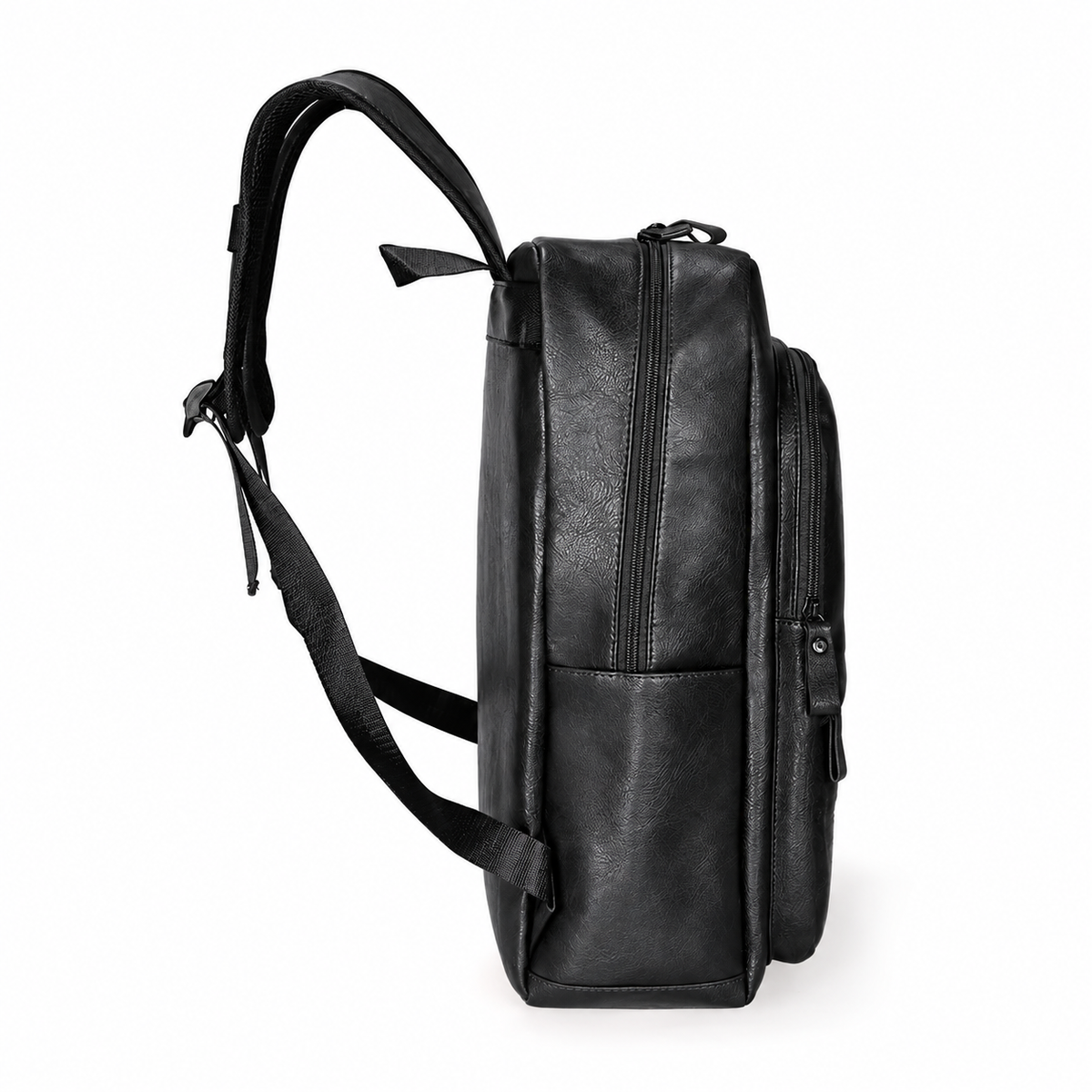 Laptoprucksack Herren mit Frontreißverschluss – Schwarz – Produktdetail oder ergänzende Inszenierung