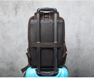 Laptoprucksack Herren aus Rindsleder SWK2952 – Kaffeebraun – Produktansicht